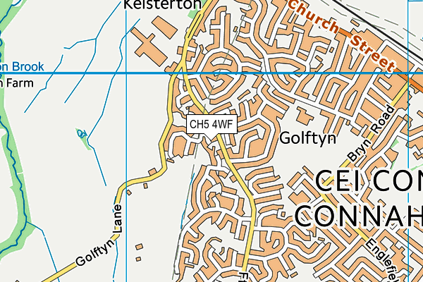 CH5 4WF map - OS VectorMap District (Ordnance Survey)