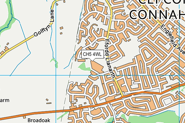 CH5 4WL map - OS VectorMap District (Ordnance Survey)