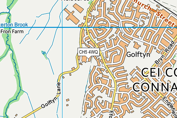 CH5 4WQ map - OS VectorMap District (Ordnance Survey)