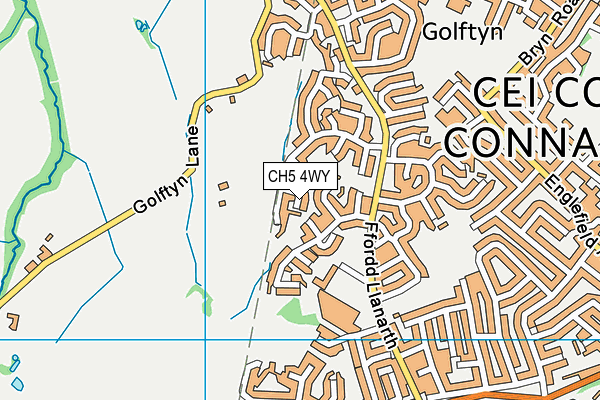 CH5 4WY map - OS VectorMap District (Ordnance Survey)