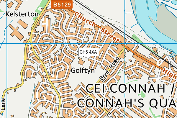 CH5 4XA map - OS VectorMap District (Ordnance Survey)