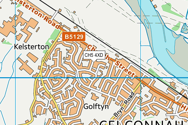 CH5 4XD map - OS VectorMap District (Ordnance Survey)