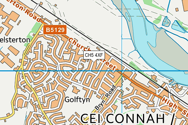 CH5 4XF map - OS VectorMap District (Ordnance Survey)