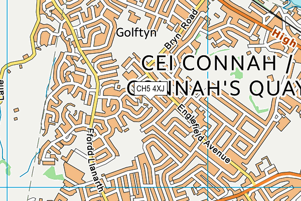 CH5 4XJ map - OS VectorMap District (Ordnance Survey)