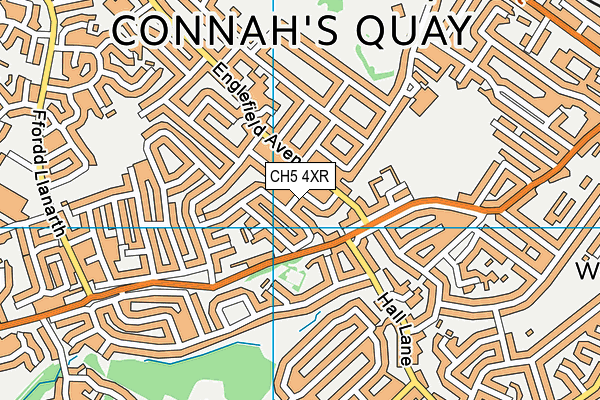 CH5 4XR map - OS VectorMap District (Ordnance Survey)