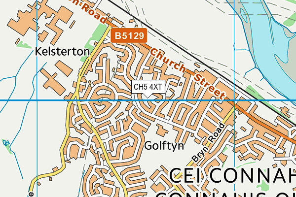 CH5 4XT map - OS VectorMap District (Ordnance Survey)