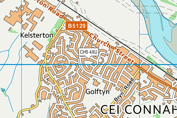 CH5 4XU map - OS VectorMap District (Ordnance Survey)
