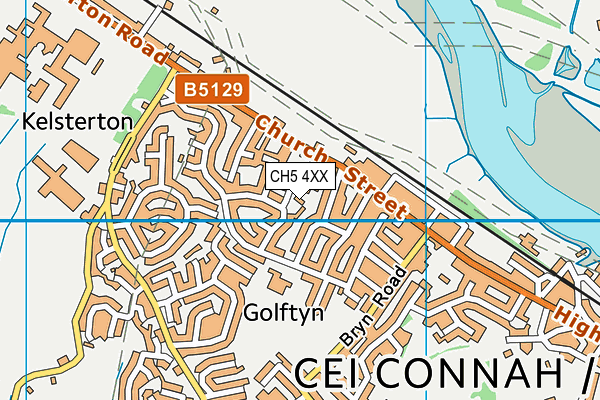 CH5 4XX map - OS VectorMap District (Ordnance Survey)