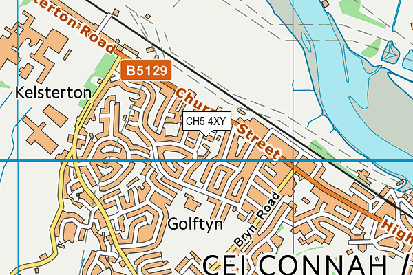 CH5 4XY map - OS VectorMap District (Ordnance Survey)