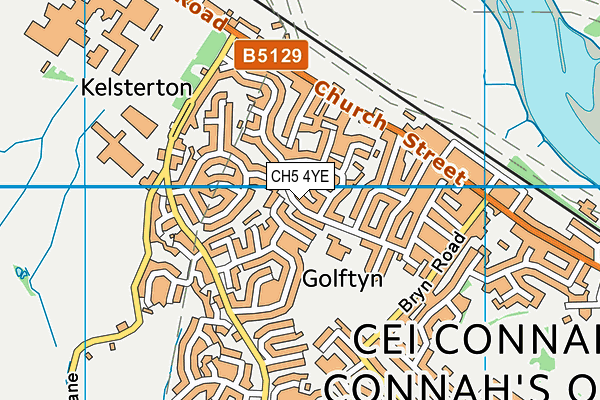 CH5 4YE map - OS VectorMap District (Ordnance Survey)