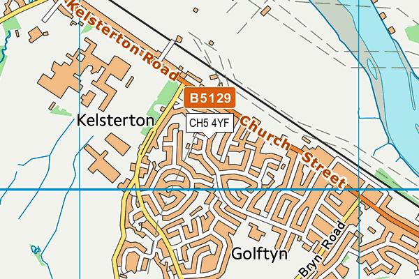 CH5 4YF map - OS VectorMap District (Ordnance Survey)