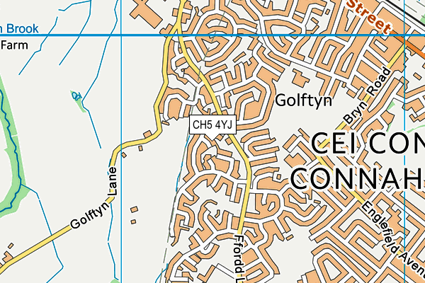 CH5 4YJ map - OS VectorMap District (Ordnance Survey)