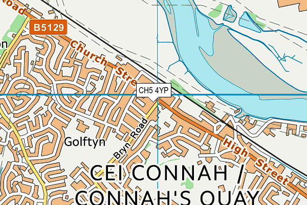 CH5 4YP map - OS VectorMap District (Ordnance Survey)