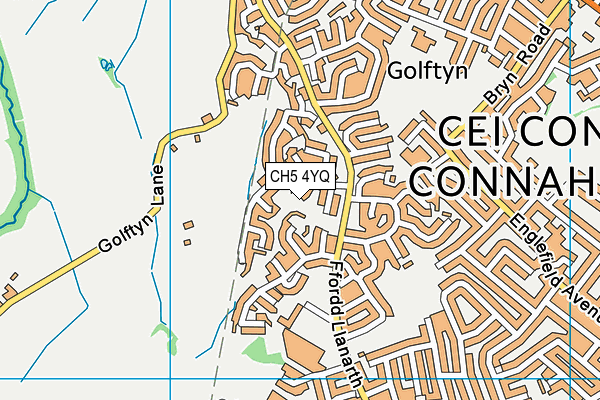 CH5 4YQ map - OS VectorMap District (Ordnance Survey)