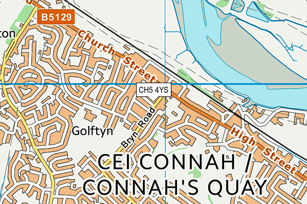 CH5 4YS map - OS VectorMap District (Ordnance Survey)