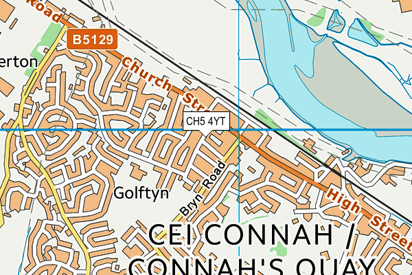 CH5 4YT map - OS VectorMap District (Ordnance Survey)