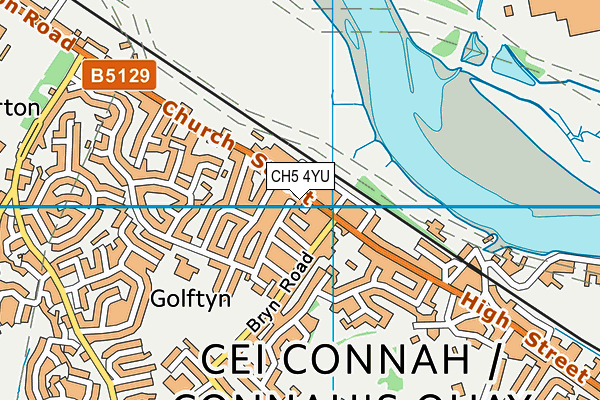 CH5 4YU map - OS VectorMap District (Ordnance Survey)