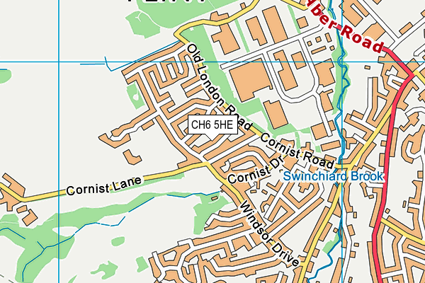 CH6 5HE map - OS VectorMap District (Ordnance Survey)