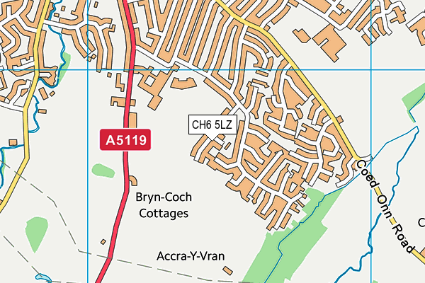 CH6 5LZ map - OS VectorMap District (Ordnance Survey)