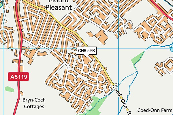 CH6 5PB map - OS VectorMap District (Ordnance Survey)