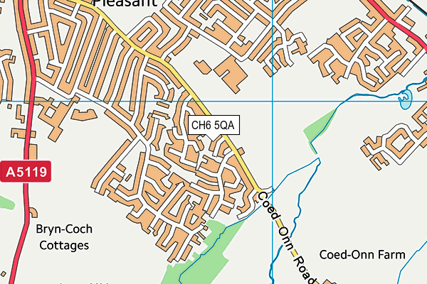 CH6 5QA map - OS VectorMap District (Ordnance Survey)