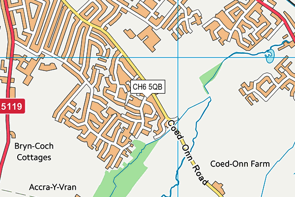 CH6 5QB map - OS VectorMap District (Ordnance Survey)