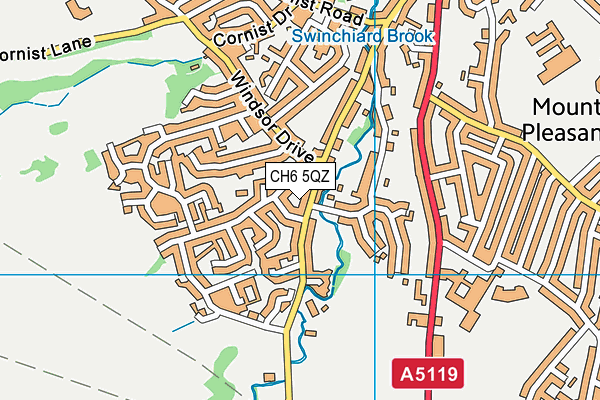 CH6 5QZ map - OS VectorMap District (Ordnance Survey)