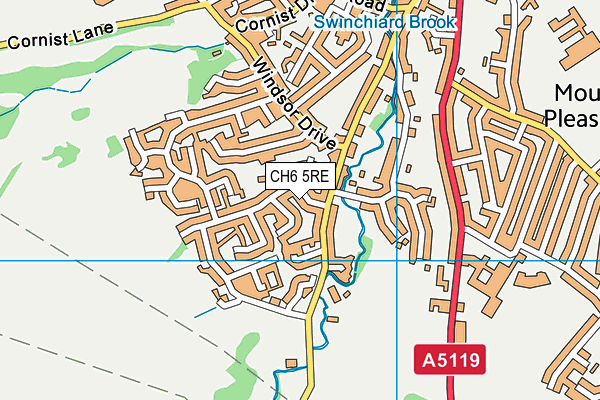 CH6 5RE map - OS VectorMap District (Ordnance Survey)