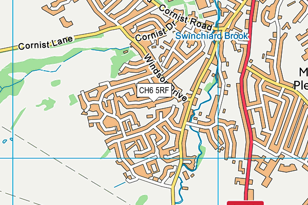 CH6 5RF map - OS VectorMap District (Ordnance Survey)