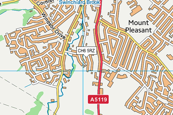 CH6 5RZ map - OS VectorMap District (Ordnance Survey)