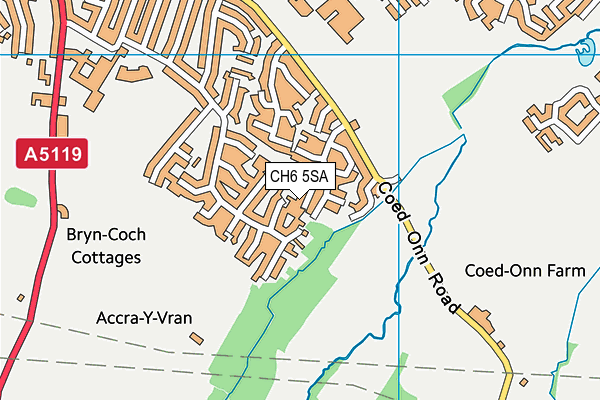 CH6 5SA map - OS VectorMap District (Ordnance Survey)