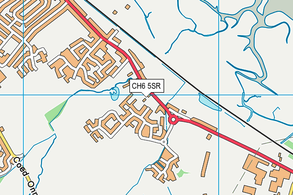 CH6 5SR map - OS VectorMap District (Ordnance Survey)