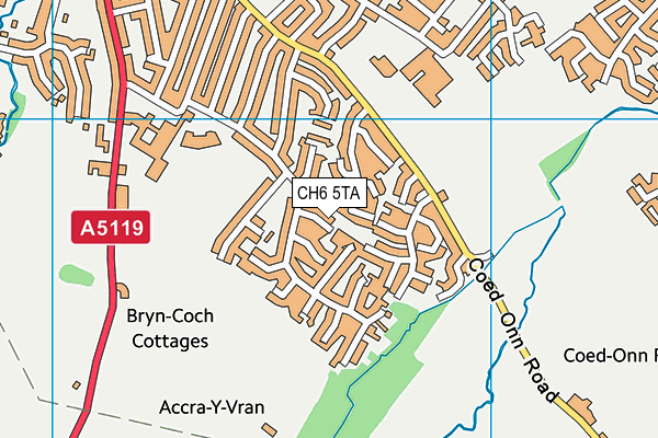 CH6 5TA map - OS VectorMap District (Ordnance Survey)