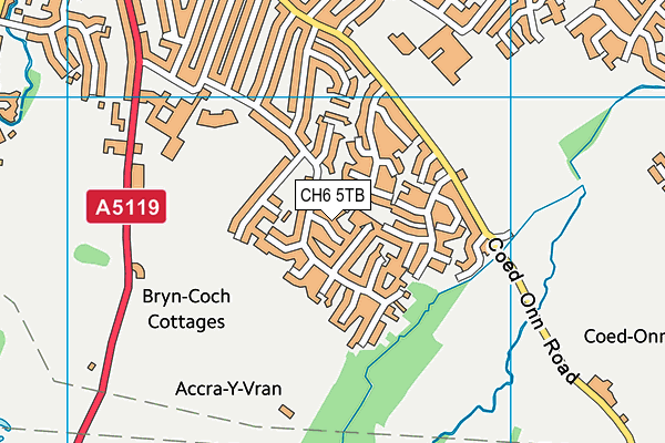 CH6 5TB map - OS VectorMap District (Ordnance Survey)