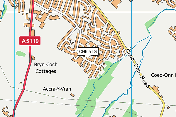 CH6 5TG map - OS VectorMap District (Ordnance Survey)