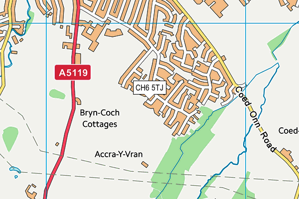 CH6 5TJ map - OS VectorMap District (Ordnance Survey)