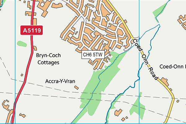 CH6 5TW map - OS VectorMap District (Ordnance Survey)
