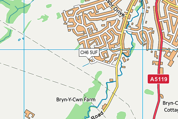 CH6 5UF map - OS VectorMap District (Ordnance Survey)