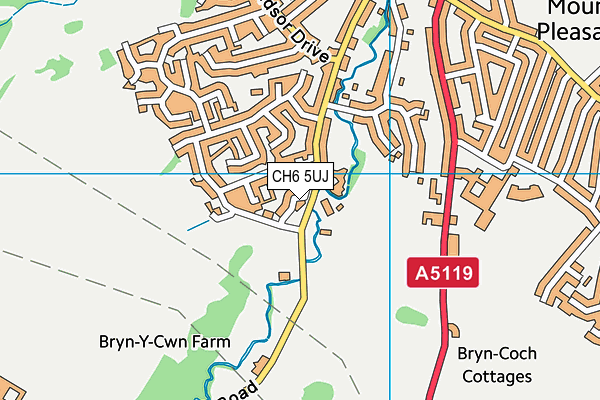 CH6 5UJ map - OS VectorMap District (Ordnance Survey)