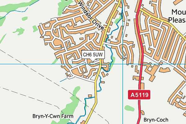 CH6 5UW map - OS VectorMap District (Ordnance Survey)