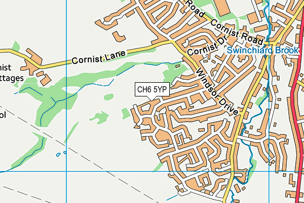 CH6 5YP map - OS VectorMap District (Ordnance Survey)