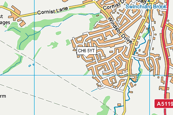 CH6 5YT map - OS VectorMap District (Ordnance Survey)