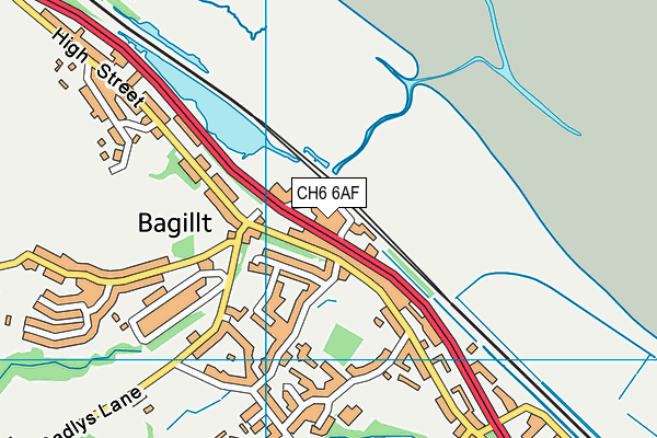 CH6 6AF map - OS VectorMap District (Ordnance Survey)