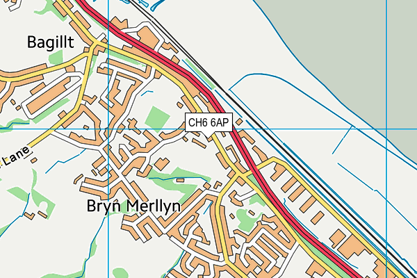 CH6 6AP map - OS VectorMap District (Ordnance Survey)