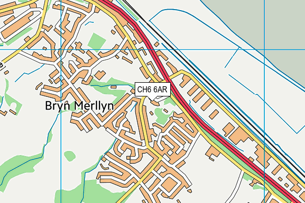 CH6 6AR map - OS VectorMap District (Ordnance Survey)