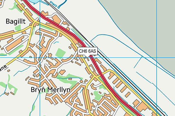 CH6 6AS map - OS VectorMap District (Ordnance Survey)