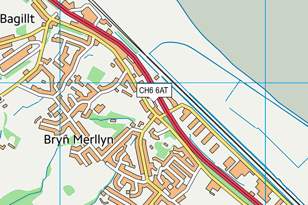 CH6 6AT map - OS VectorMap District (Ordnance Survey)