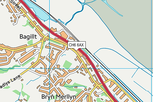 CH6 6AX map - OS VectorMap District (Ordnance Survey)