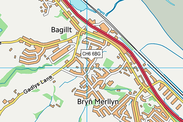 CH6 6BG map - OS VectorMap District (Ordnance Survey)