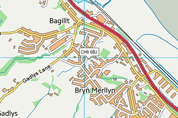 CH6 6BJ map - OS VectorMap District (Ordnance Survey)